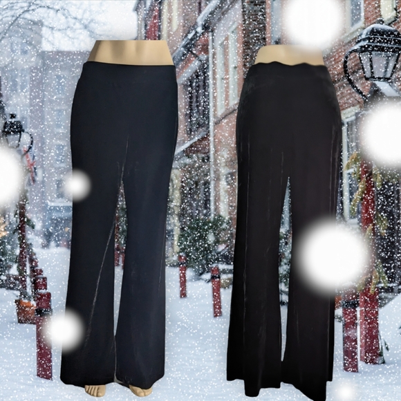 MOSSIMO Black Terciopelo bell Luxury Pants Size L Grande - Picture 7 of 16